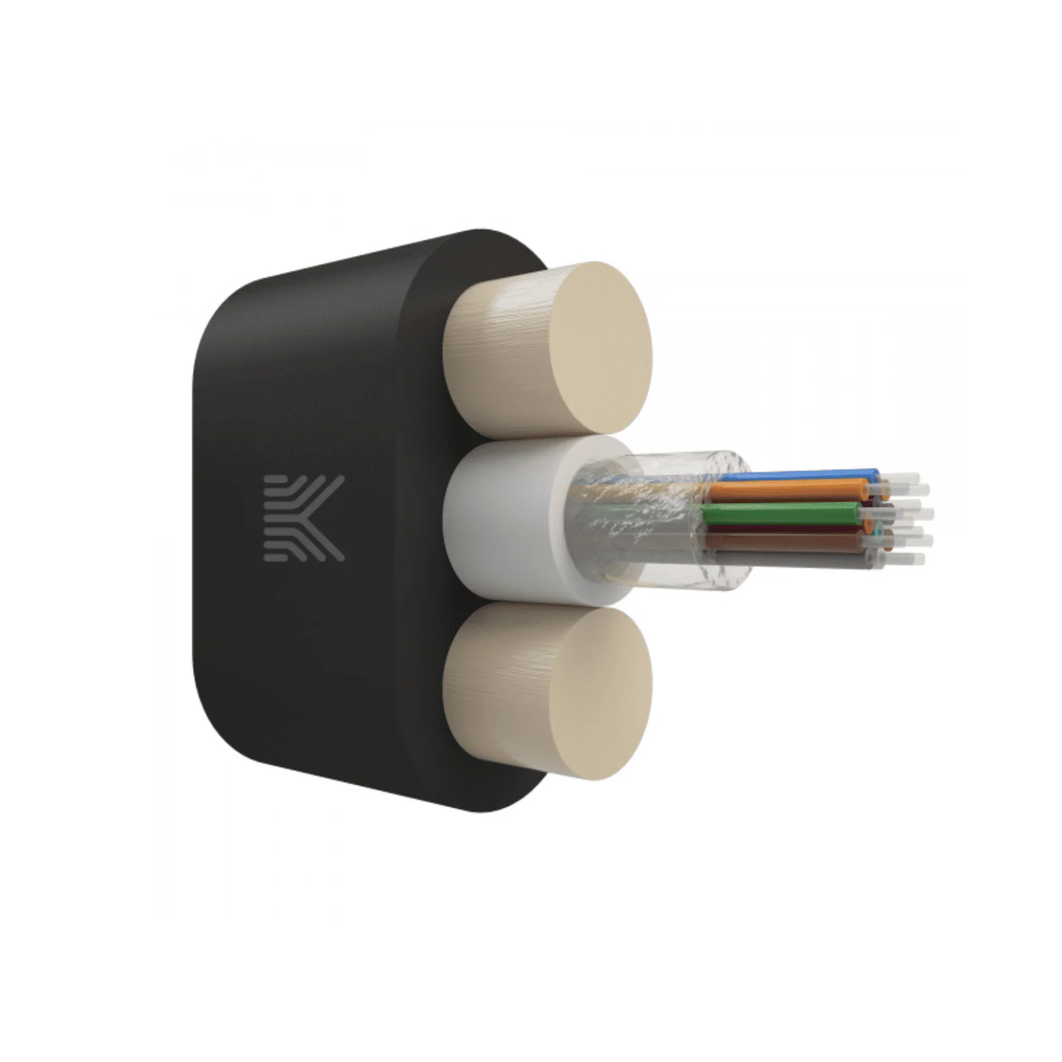 Плоский дроп-кабель 12 волокон SM 9/125 G.657.A1, 3 кН